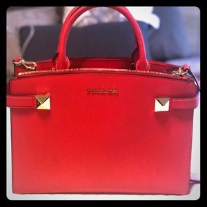 Michael Kors Large Red Satchel Bag